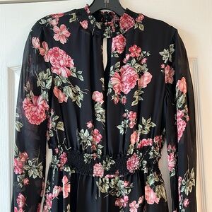 INTERMIX Suri Silk Floral Maxi Dress- size 4